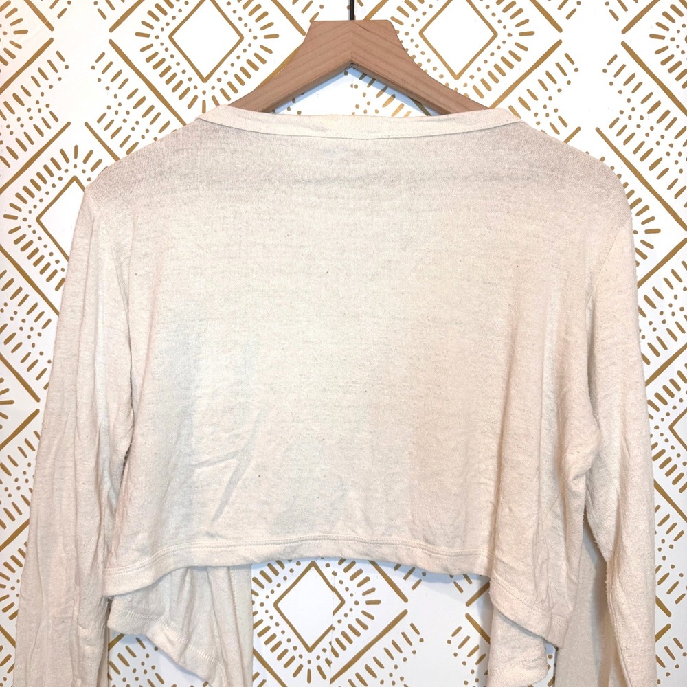 OZMA Dance Wrap Top 100% Silk Noil XL Cropped Balletcore Earthy Boho Cottagecore - Picture 5 of 11